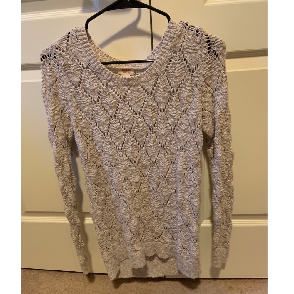 Tan see through sweater